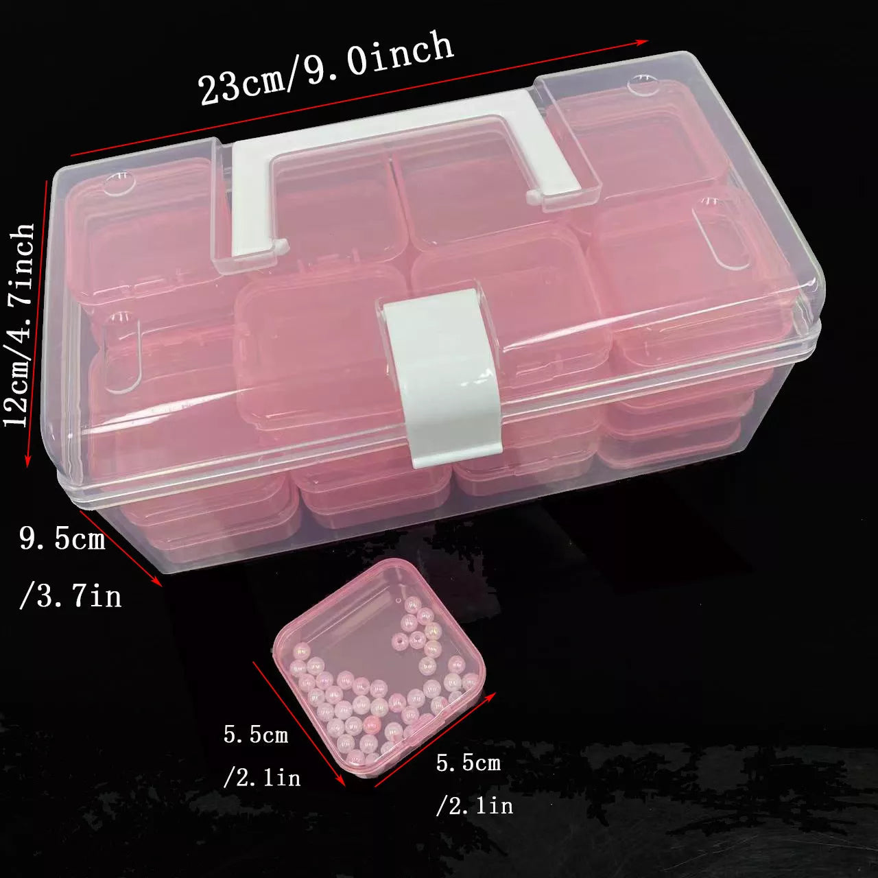 32-grid transparent plastic storage box for organizing up to 32 batteries