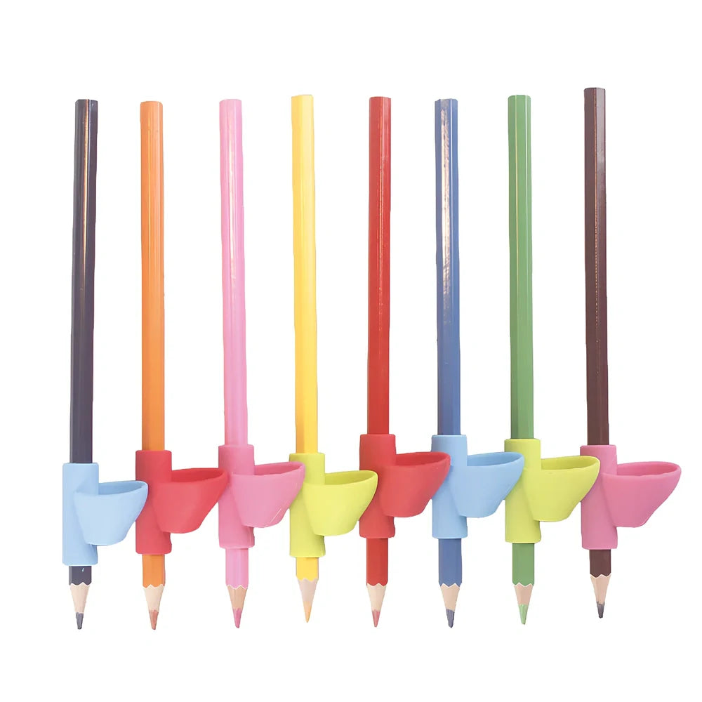 Six silicone index finger pen holders in various colours for diamond painting with 8mm inner diameter
