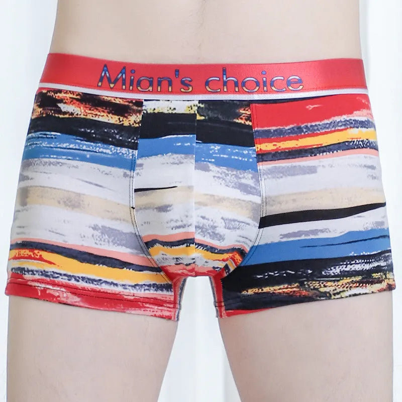 Men's cotton mid waist sweat absorbing underwear shorts in six colours, sizes L to 3XL