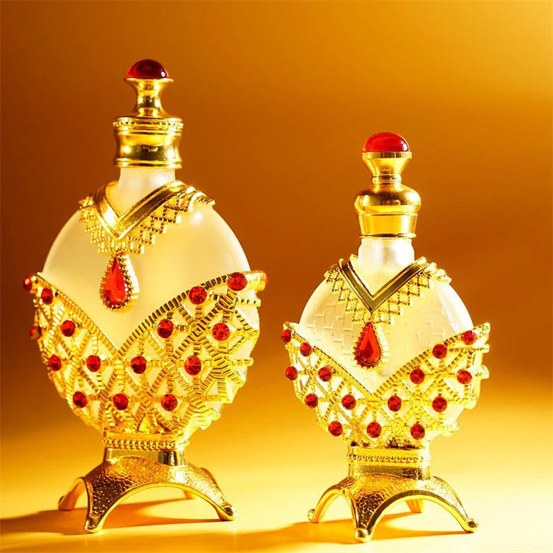 Luxurious Perfume Oil with Long-Lasting, Subtle Fragrance in Decorative Glass Bottle