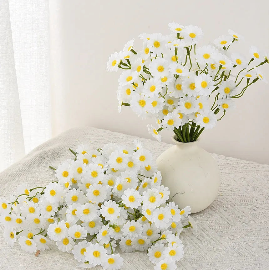 Beige silk chrysanthemum bouquet for wedding dress, photography props, and home clothing decoration
