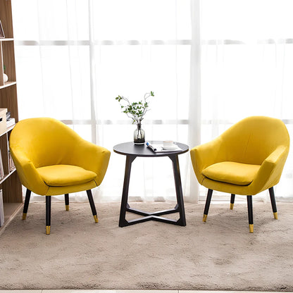 Pink fabric lounge sofa chair with compact 72cm width for small living spaces