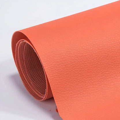 PU leather repair patch measuring 50 by 137 centimetres in dark brown colour with 0.5mm thickness