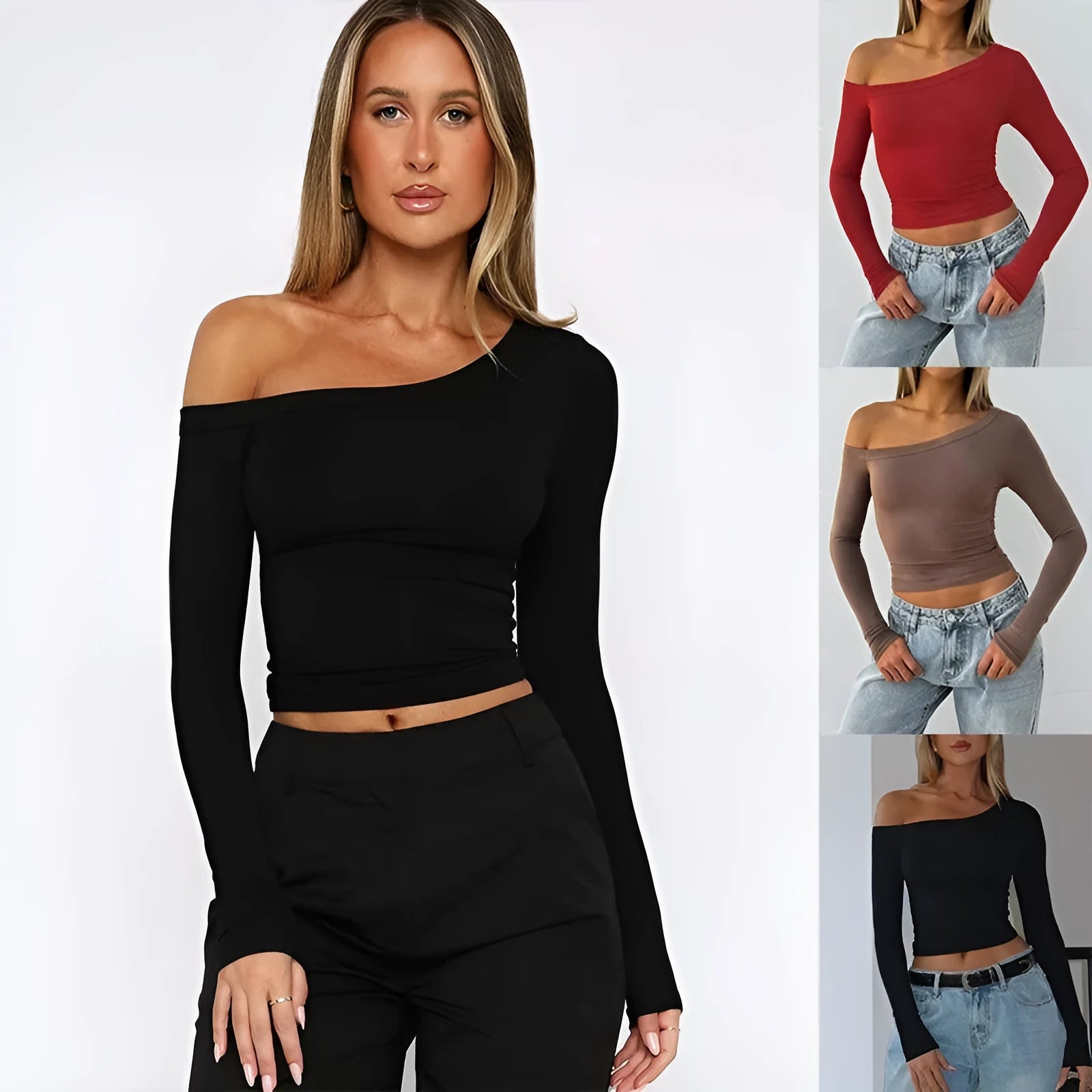 Women's solid colour knitted cardigan with cross shoulder straps in slim fit design