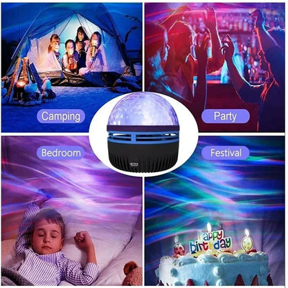 Mesmerizing galaxy projector lamp with rotating starry night display, perfect for creating a soothing, enchanting atmosphere in any room