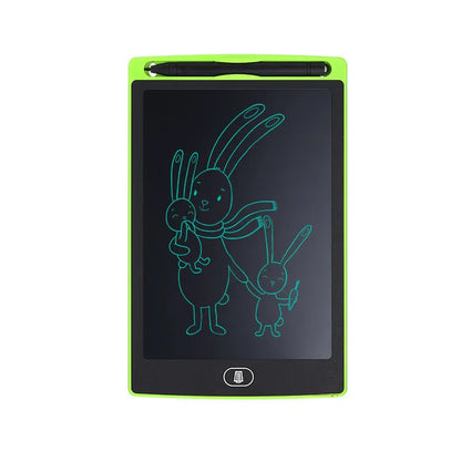 Colour options for a plastic electronic writing board drawing tablet for children.