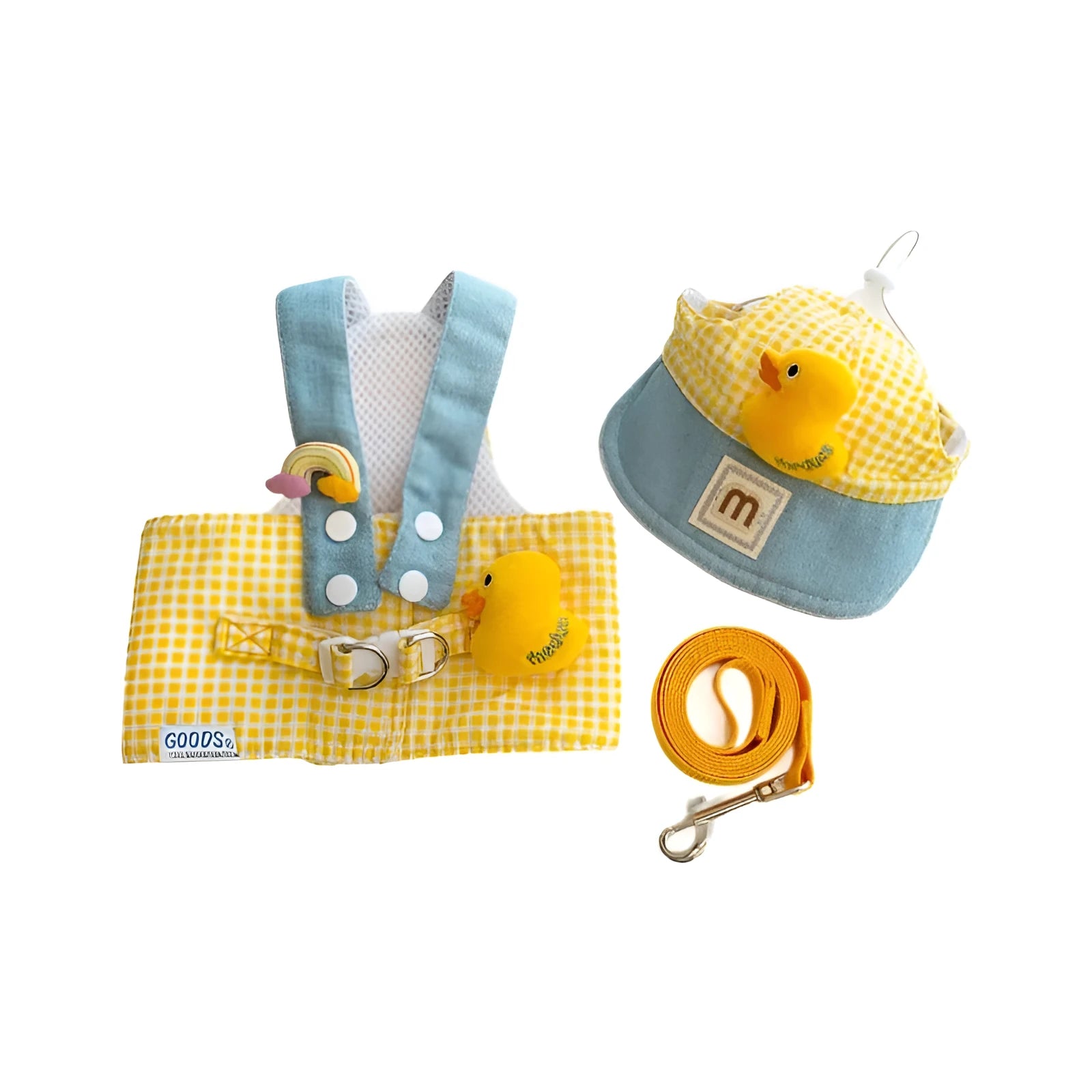 Pet wire rope pulling set with harness leash and cat clothes in four sizes for spring summer outdoor use