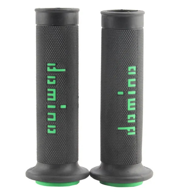 Motorcycle handle gel grips in various colours showing 22mm and 24mm inner diameter options