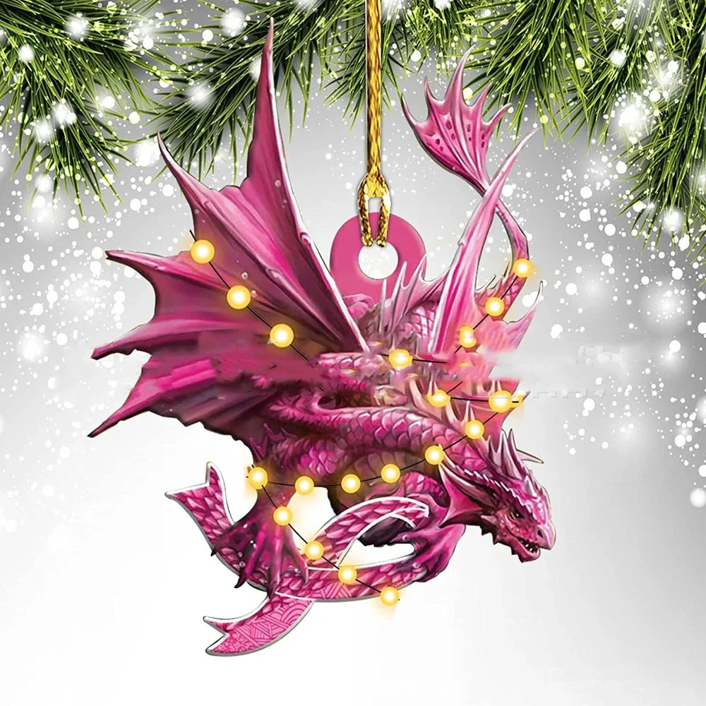 8cm dragon egg Christmas pendant decoration with dinosaur theme and acrylic construction