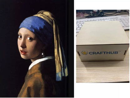 Animal Puzzle Craft Hub A3 Size Wooden Box for puzzle storage and organization