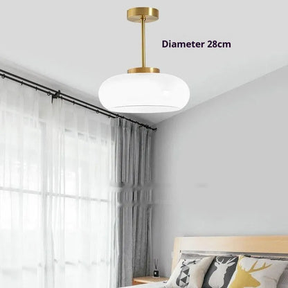 Bauhaus three headed egg tart pendant light with milk white glass shades