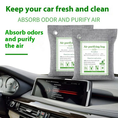 Bamboo charcoal activated carbon air purification bags in sewable style.