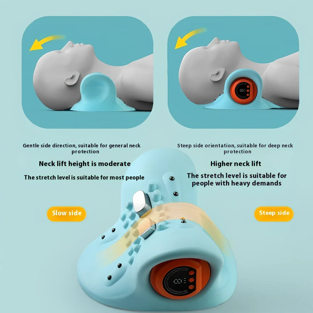 USB-powered electric massage pillow with compact dimensions for vehicle and home use