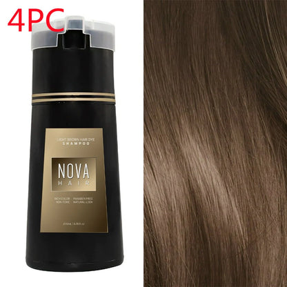 Natural 3-in-1 Hair Dye Shampoo for fast, lasting color and hair care