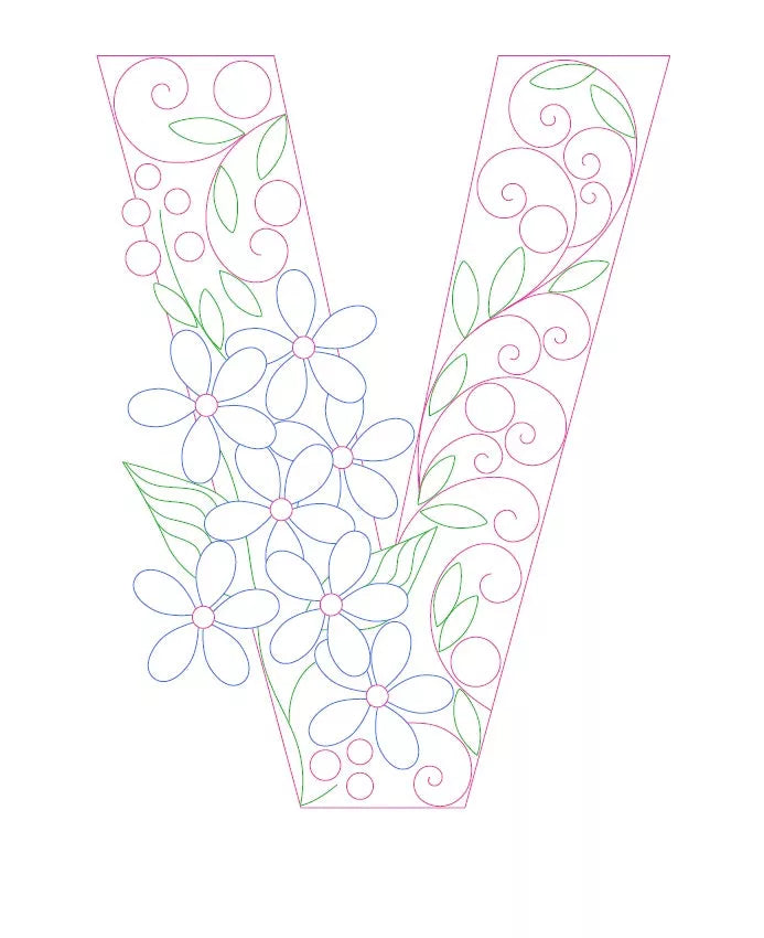 Paper Filigree Painting Kit - Letters for detailed art projects, includes A-Z templates