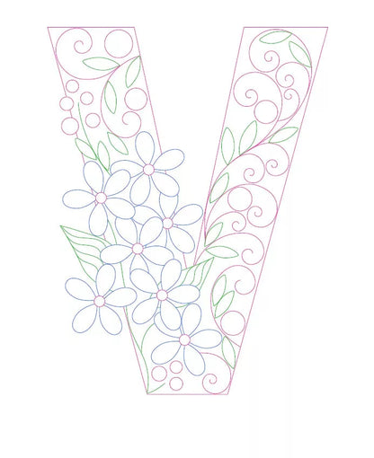 Paper Filigree Painting Kit - Letters for detailed art projects, includes A-Z templates