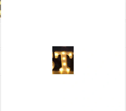 Luminous LED Letter Number Night Light with remote control for weddings and parties