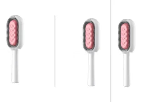 Green plastic pet hair removal comb with disposable wipes for cats and dogs