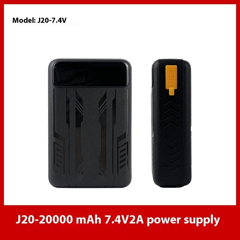 Power bank for heated clothing and mobile phones, 5000mAh to 20000mAh, 5V 7.4V 12V options, overcharge protection
