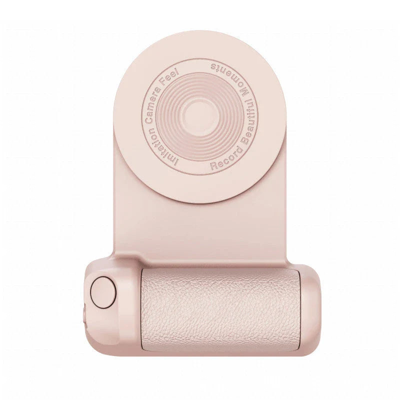 Versatile magnetic camera phone holder with rotatable design, secure grip, and ergonomic handle for stable mobile photography