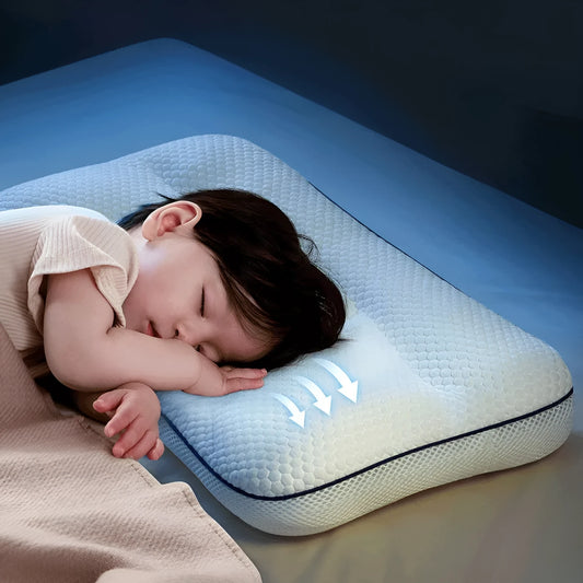 Dual-sided children's neck pillow for ages 1-3-6 in modern simplicity style.
