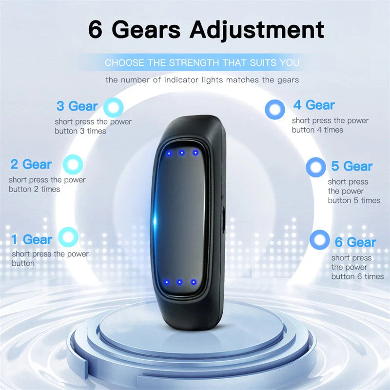 Smart Anti Snoring Device with EMS Pulse Technology in black