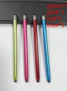Two-in-one touch screen pen with metal shell in multiple colours for universal device compatibility