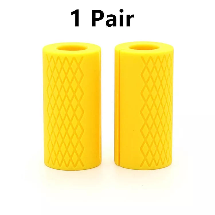 Food Grade Silicone Dumbbell Grip with non-slip surface in various colors