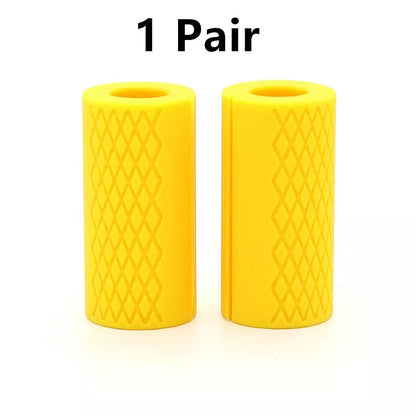 Food Grade Silicone Dumbbell Grip with non-slip surface in various colors