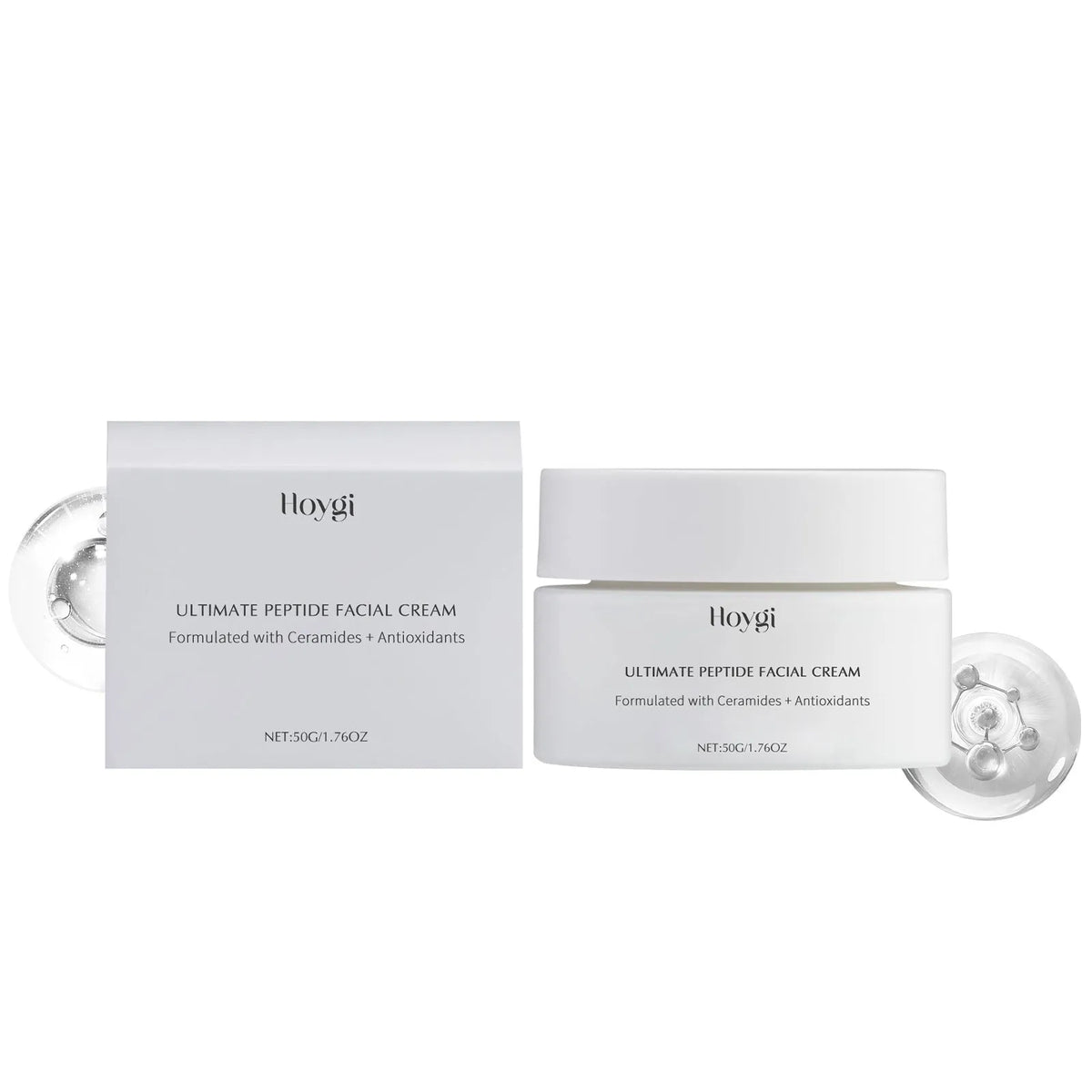 50G jar of Deep Nourishing Moisturising Facial Cream with Ceramide NP and peptides.