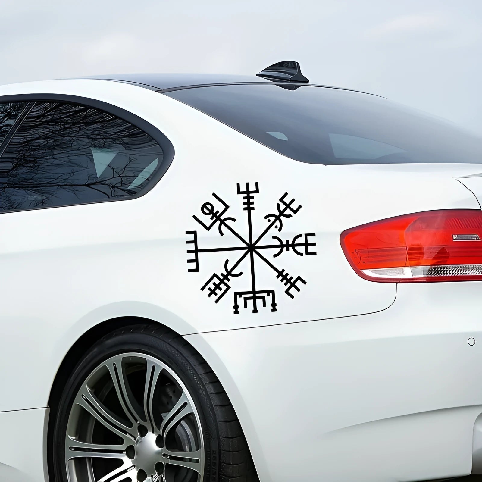 13x13cm square vinyl car body sticker with vegetarian no charm design for window and notebook decoration