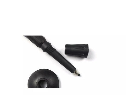 Ultra-light adjustable trekking poles in black, red, silver, and blue