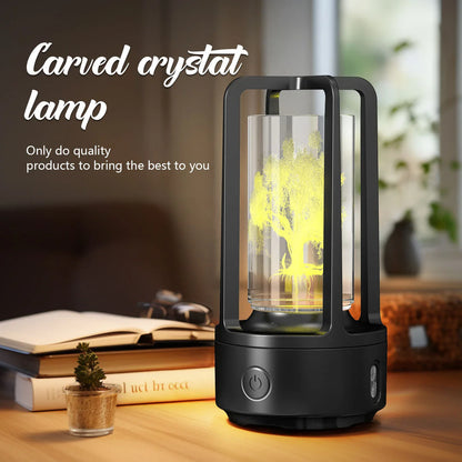 Stylish 2-in-1 Acrylic Lamp and Bluetooth Speaker with Touch Controls and Versatile Designs