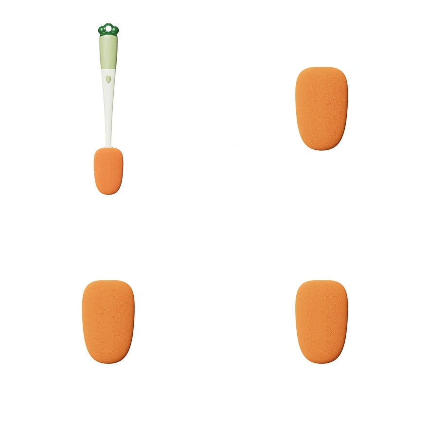 3-in-1 multifunctional cleaning brush with carrot design and long handle