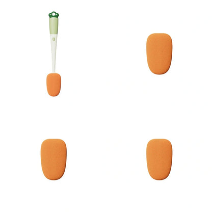 3-in-1 multifunctional cleaning brush with carrot design and long handle