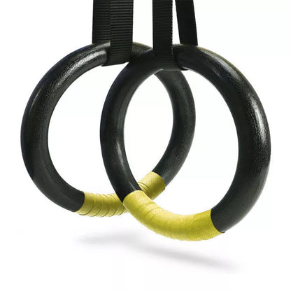 Adjustable pull-up rings for fitness training with durable ABS construction