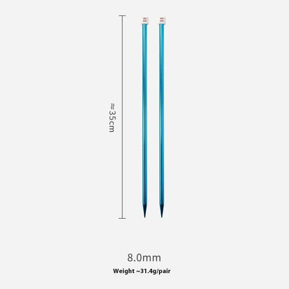 Lengthened crochet hook set with protective caps in 14 sizes from 2.0mm to 10.0mm for knitting