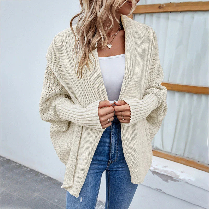 A stylish, knitted cardigan jacket for women in a variety of colors and sizes