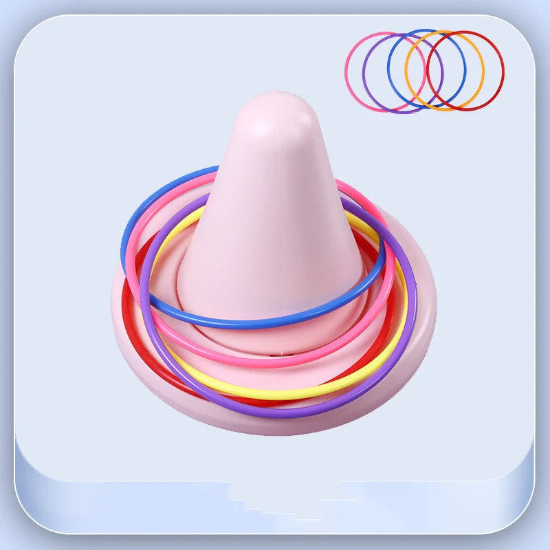 Children's balance training toy with bright colors and tactile dots for sensory development