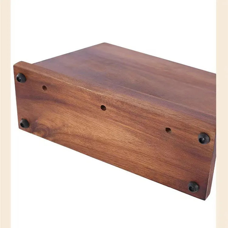 Solid wood magnetic knife holder in natural wood colour, wall mounted kitchen storage rack for knives
