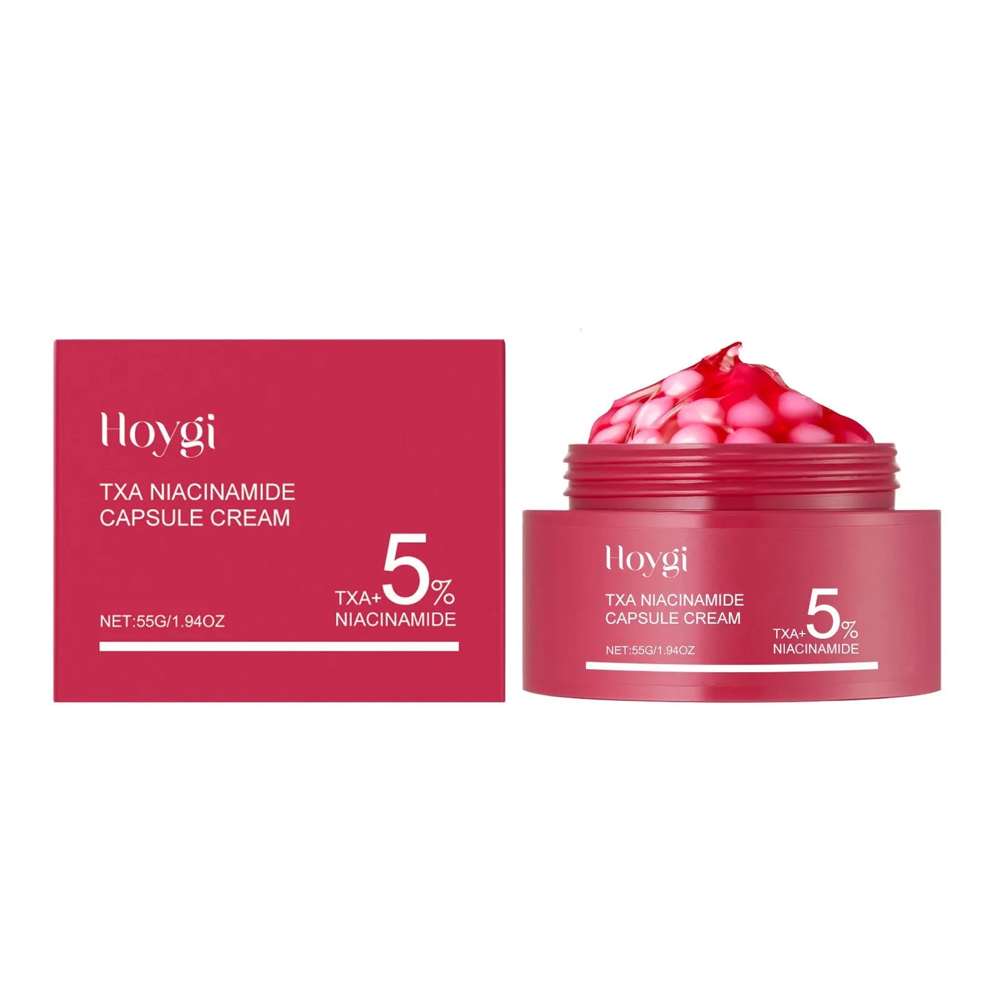 55g jar of nourishing moisturising cream with white ball gel texture