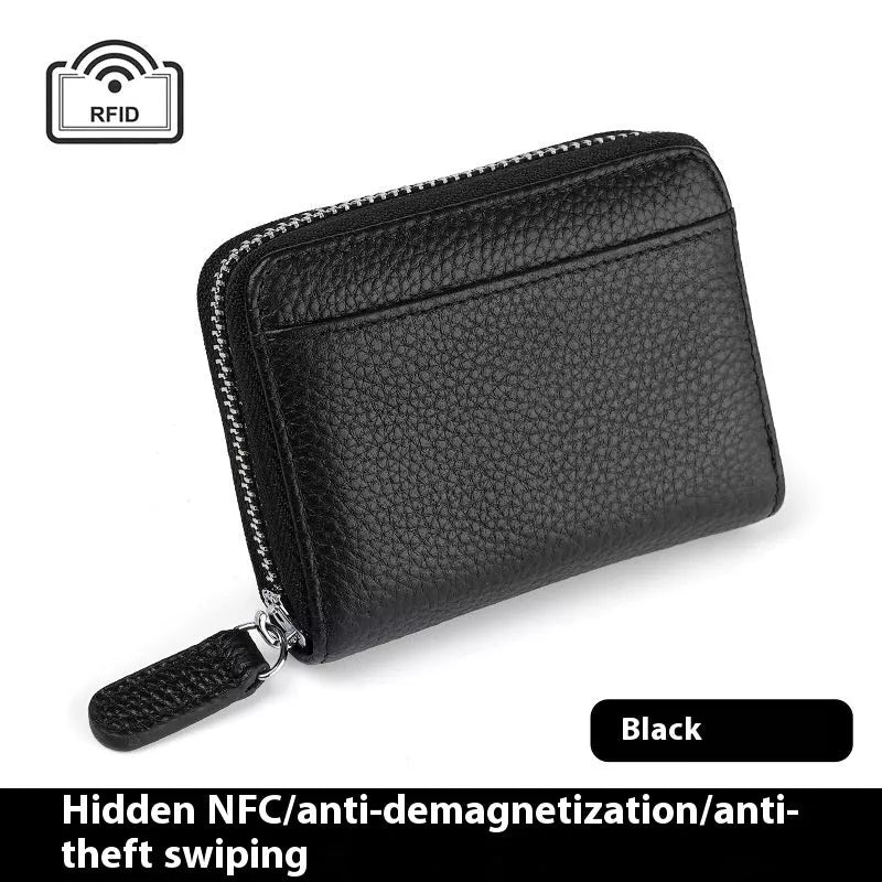 2024 RFID Genuine Leather Wallet with coin pocket and card slots