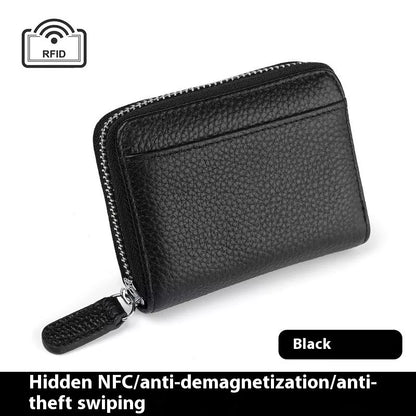 2024 RFID Genuine Leather Wallet with coin pocket and card slots