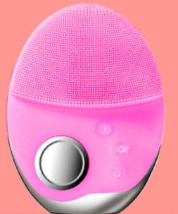 Electric Silicone Face Washer with adjustable vibration and light therapy options