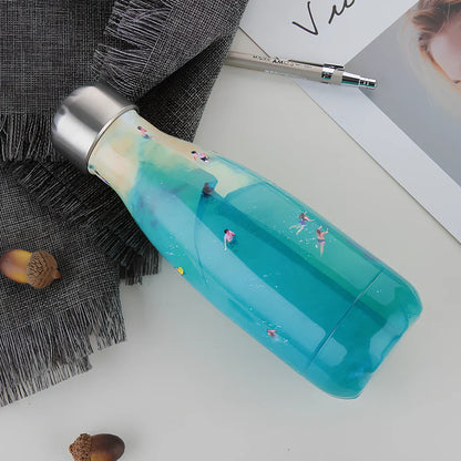 Stainless steel thermal water bottle with 500ml capacity and vacuum insulation technology