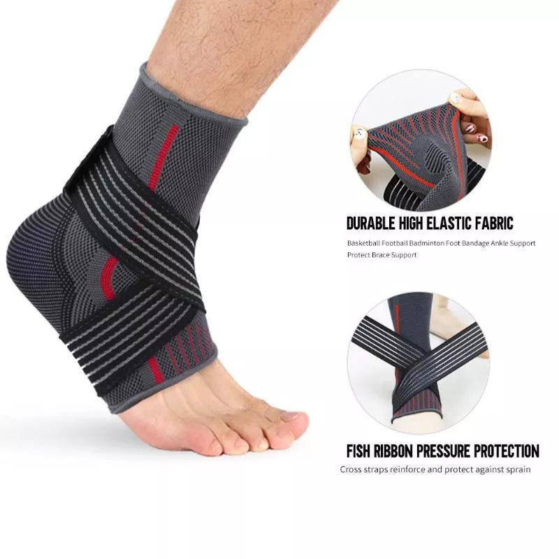 Elastic Ankle Protector with 3D braiding for sports and active use