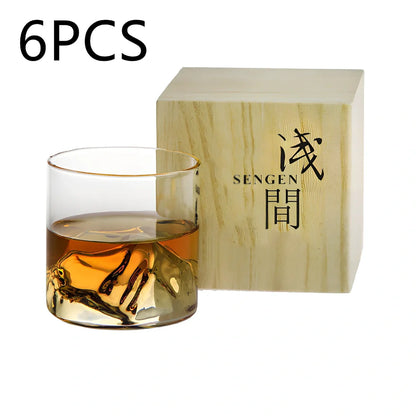 Japanese whiskey glass with 200ml capacity, heat-resistant transparent glass, 73mm height