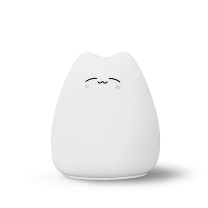 Adorable cat design LED night light for children with color-changing feature