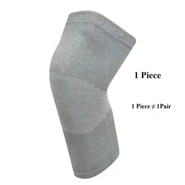 Compression knee support sleeves for joint pain and arthritis relief in black, skin, and gray