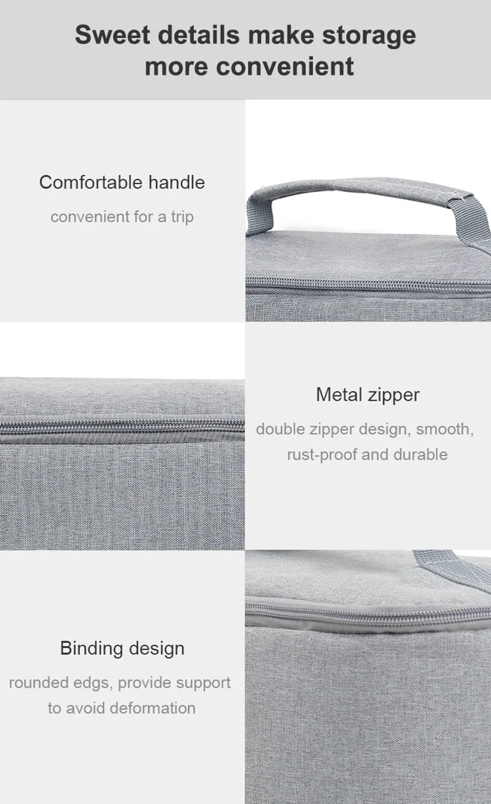 Grey Oxford cloth HY300 projector storage bag, 230x135x195mm, crossbody carry case with curved shoulder strap and lock
